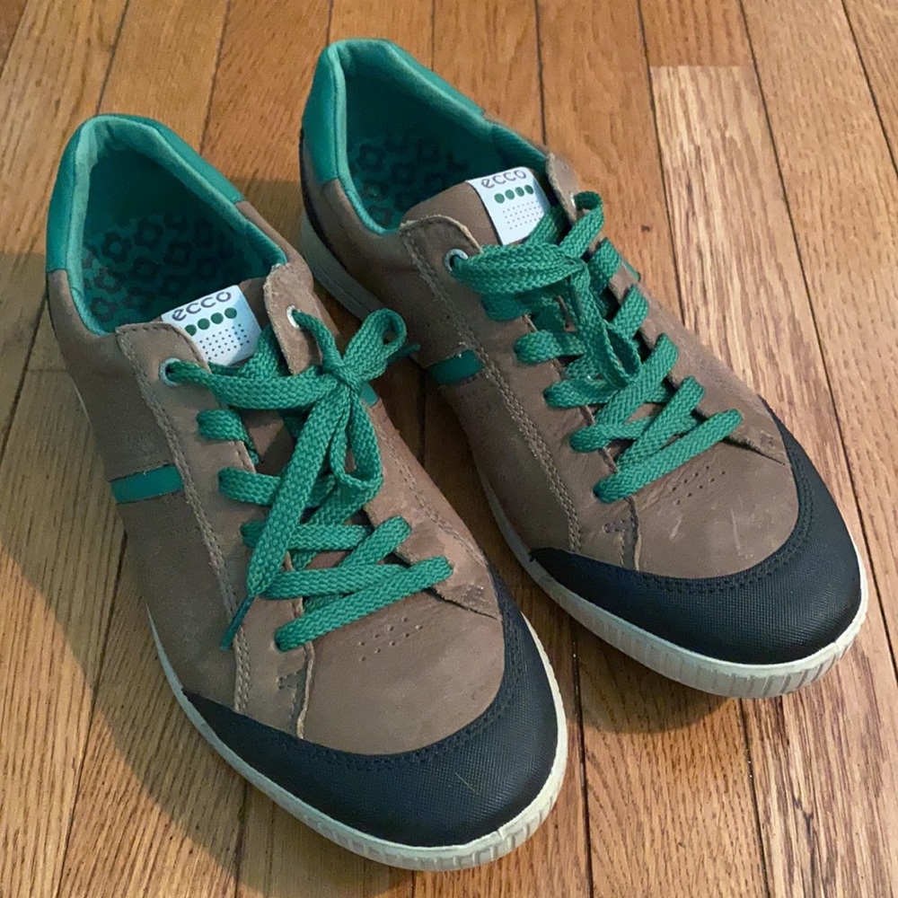 Ecco Men's Athletic Shoes in Brown and Green